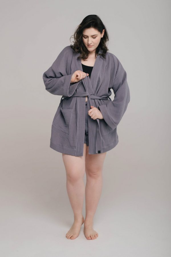 Organic Cotton Kimono / GREY
