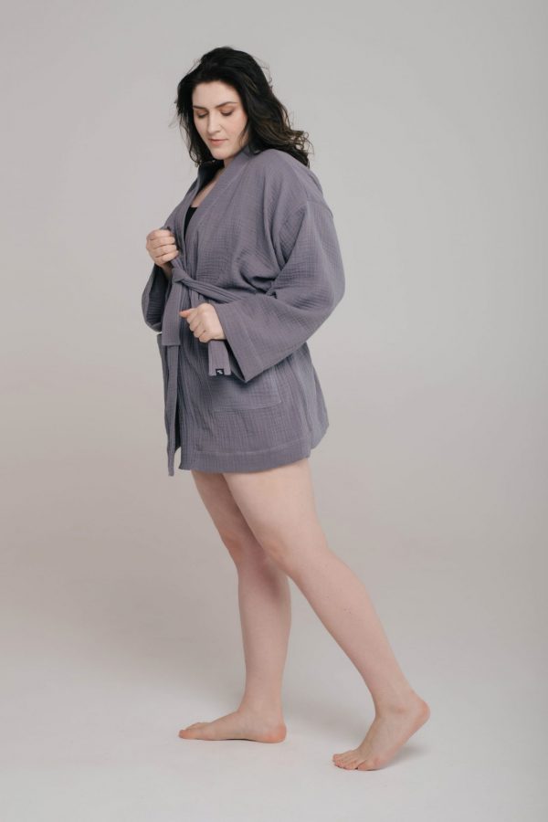 Organic Cotton Kimono / GREY - Image 4